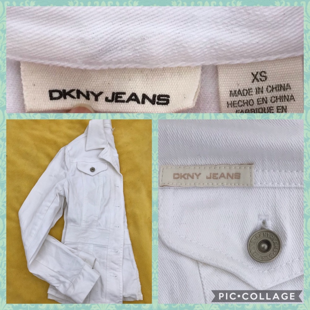 DKNY Jeans White Jean Jacket